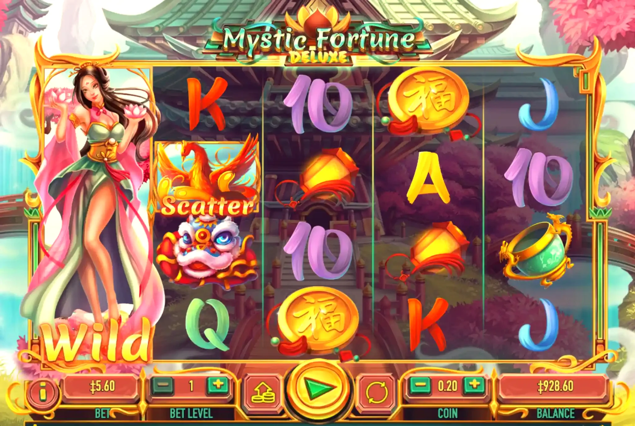 Showcase of the Mystic Fortune reels spinning