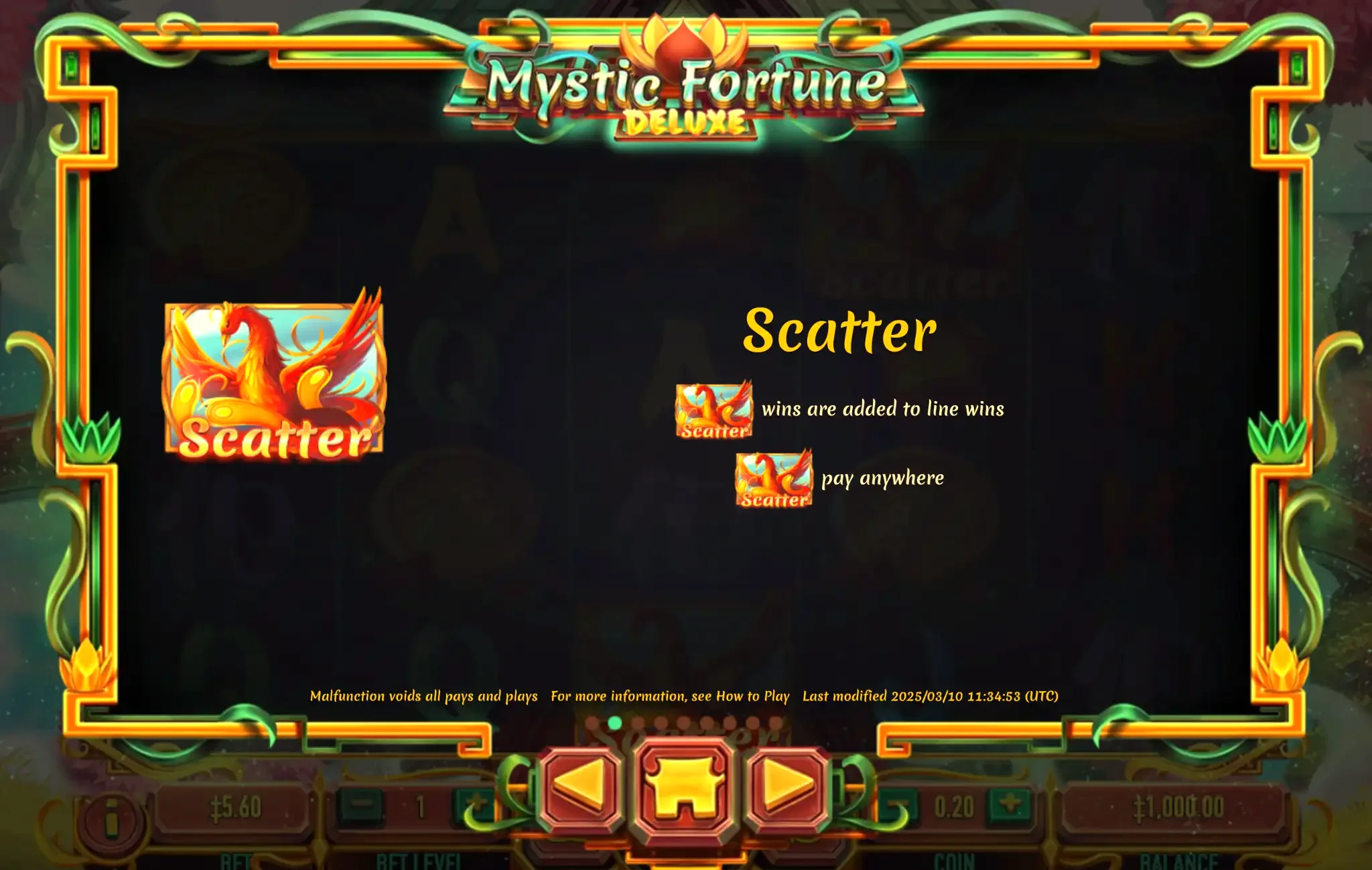 The scatter phoenix symbol that triggers free spins