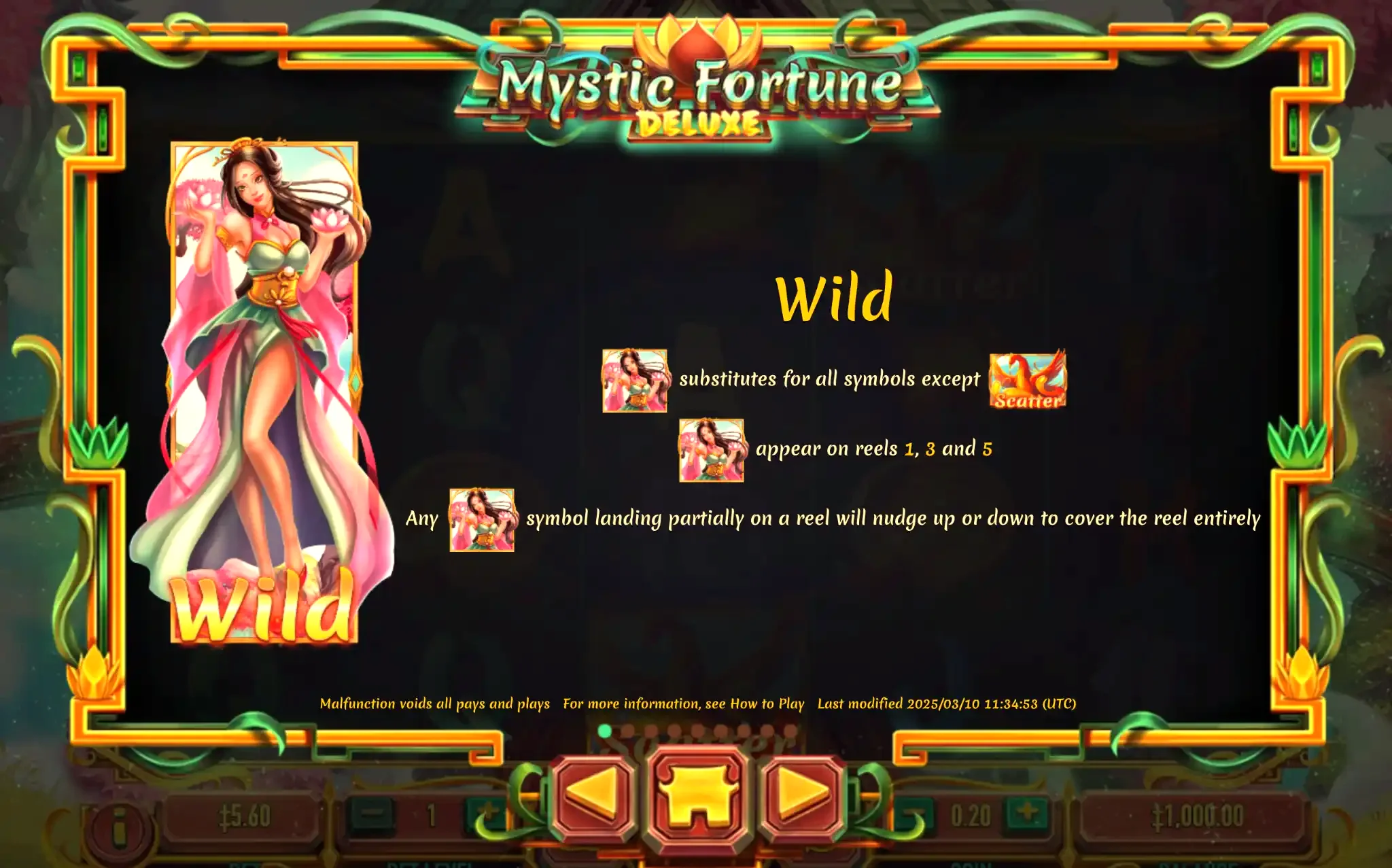 The expanding wild empress symbol in Mystic Fortune